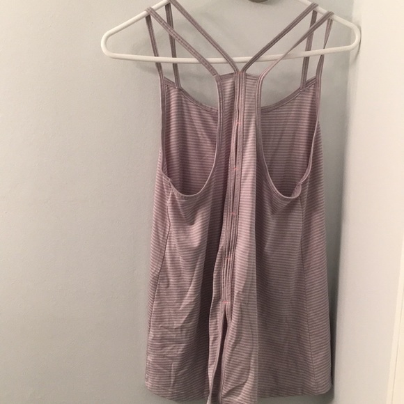 Strappy athleasure tank open back stripped - Picture 2 of 5